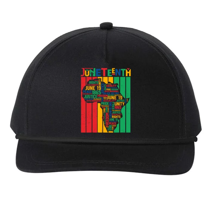 Juneteenth African American Freedom Black History June 19 Snapback Five-Panel Rope Hat