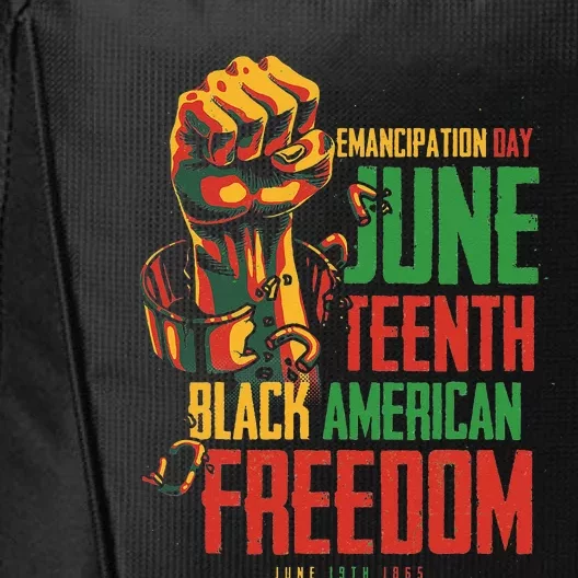 Juneteenth African American Freedom Black  Juneteenth City Backpack