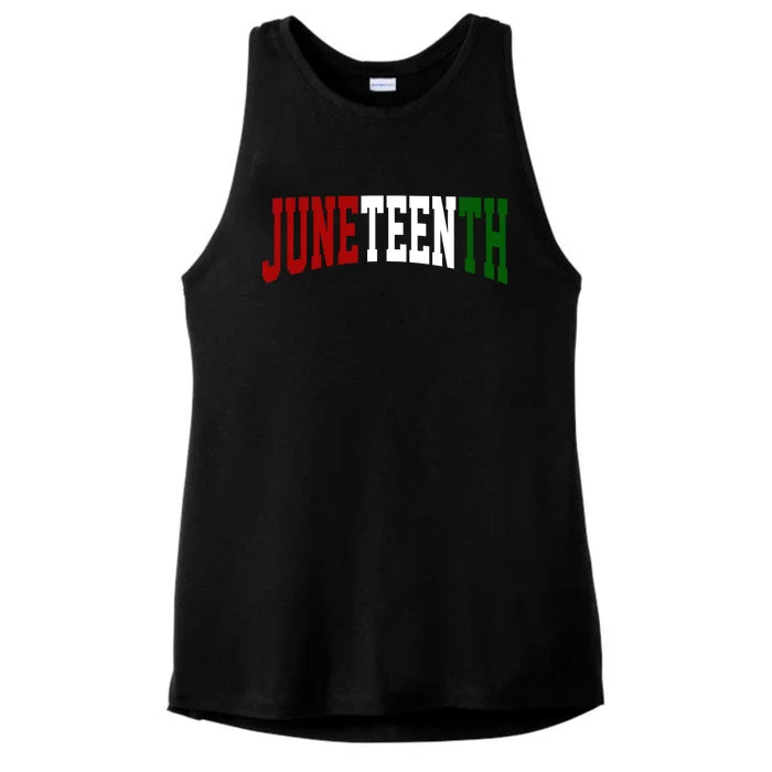 Juneteenth African American Ladies Tri-Blend Wicking Tank