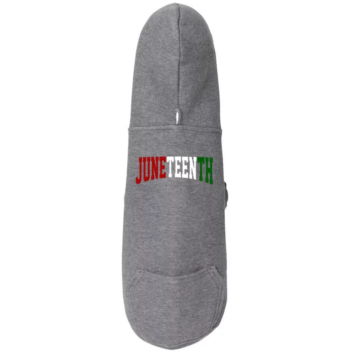 Juneteenth African American Doggie 3-End Fleece Hoodie