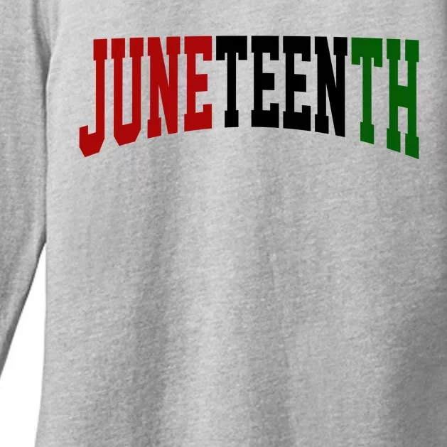 Juneteenth African American Womens CVC Long Sleeve Shirt