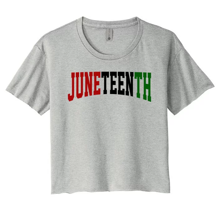 Juneteenth African American Women's Crop Top Tee