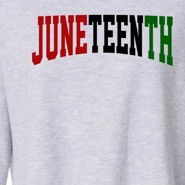 Juneteenth African American Cropped Pullover Crew