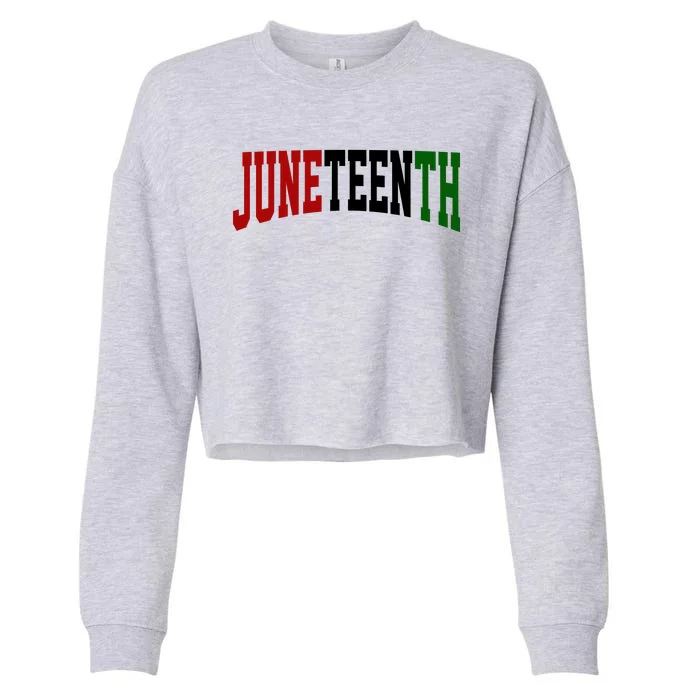 Juneteenth African American Cropped Pullover Crew