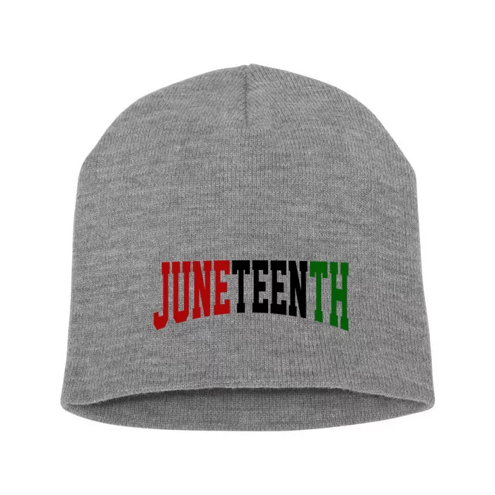 Juneteenth African American Short Acrylic Beanie