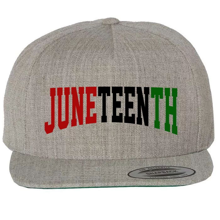 Juneteenth African American Wool Snapback Cap