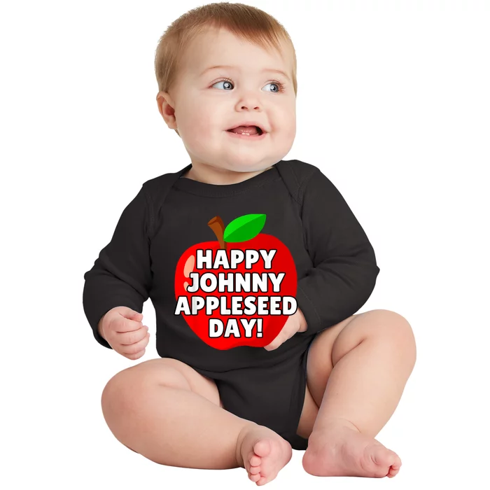 Johnny Appleseed Apple Day Sept 26 Orchard Nursery Baby Long Sleeve Bodysuit