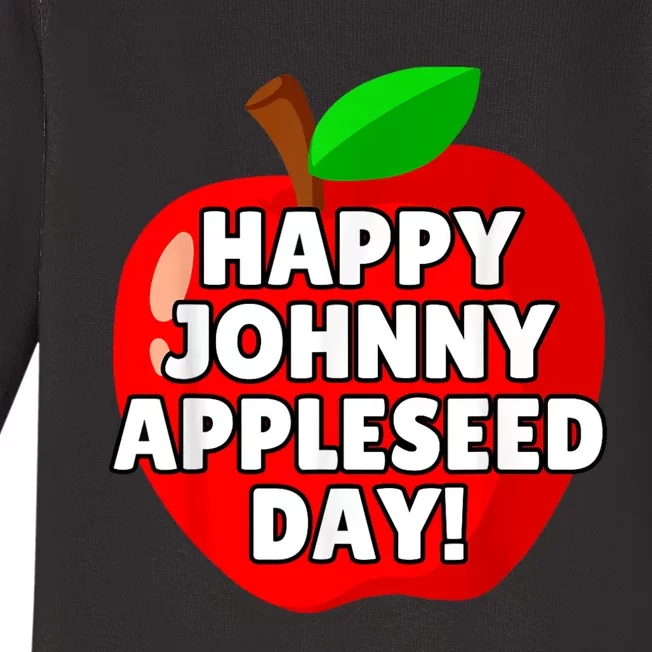 Johnny Appleseed Apple Day Sept 26 Orchard Nursery Baby Long Sleeve Bodysuit