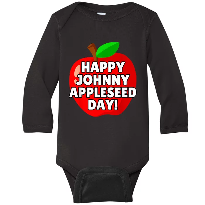 Johnny Appleseed Apple Day Sept 26 Orchard Nursery Baby Long Sleeve Bodysuit