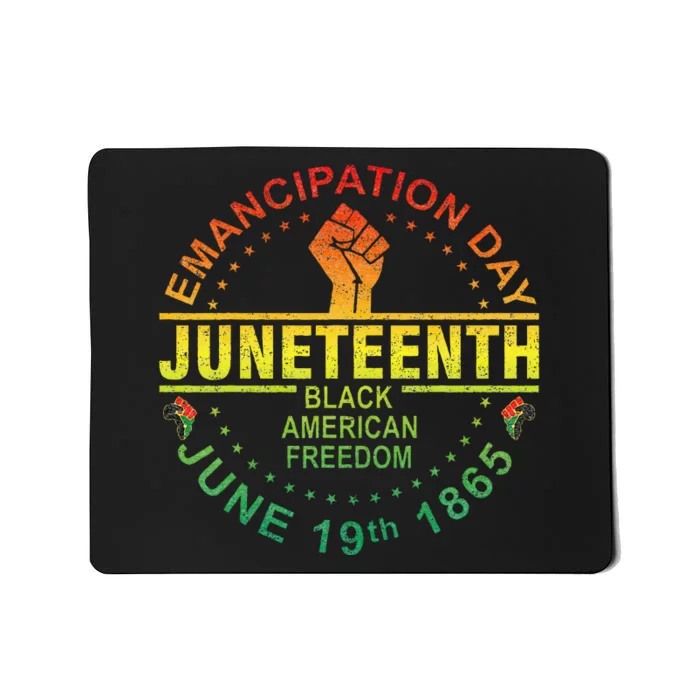 Juneteenth African American Freedom Black Mousepad