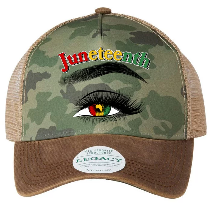 Juneteenth African American Woman Eye Legacy Tie Dye Trucker Hat