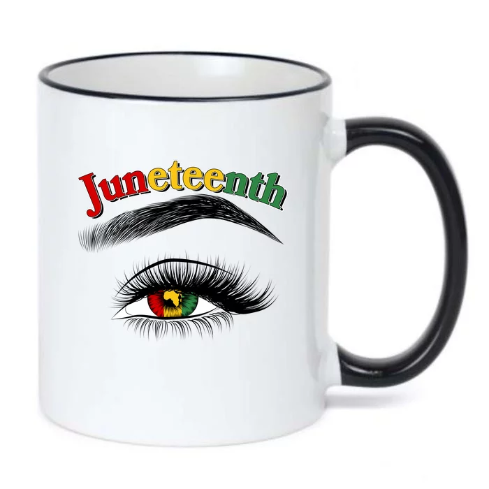 Juneteenth African American Woman Eye Black Color Changing Mug