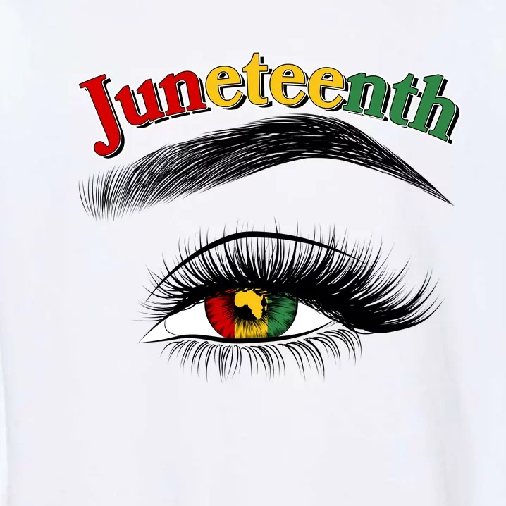 Juneteenth African American Woman Eye Garment-Dyed Sweatshirt