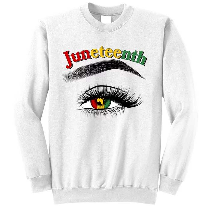 Juneteenth African American Woman Eye Sweatshirt