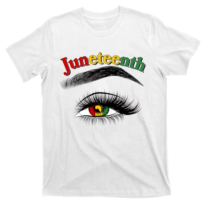 Juneteenth African American Woman Eye T-Shirt