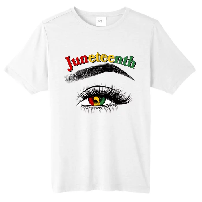 Juneteenth African American Woman Eye ChromaSoft Performance T-Shirt