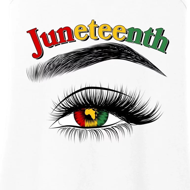 Juneteenth African American Woman Eye Ladies Essential Tank