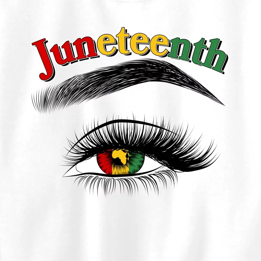 Juneteenth African American Woman Eye Kids Sweatshirt