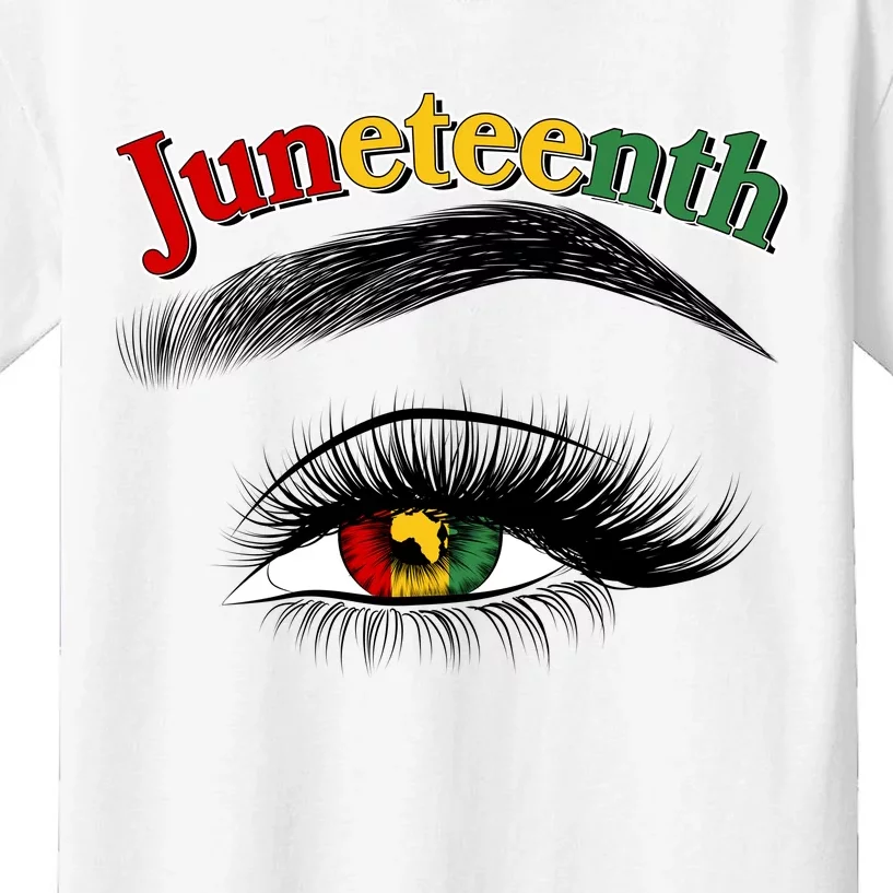 Juneteenth African American Woman Eye Kids T-Shirt