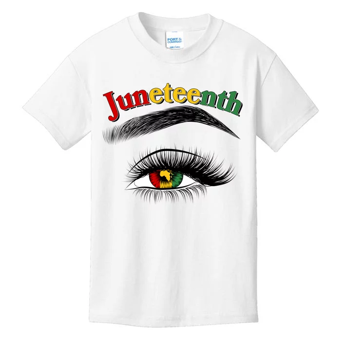 Juneteenth African American Woman Eye Kids T-Shirt