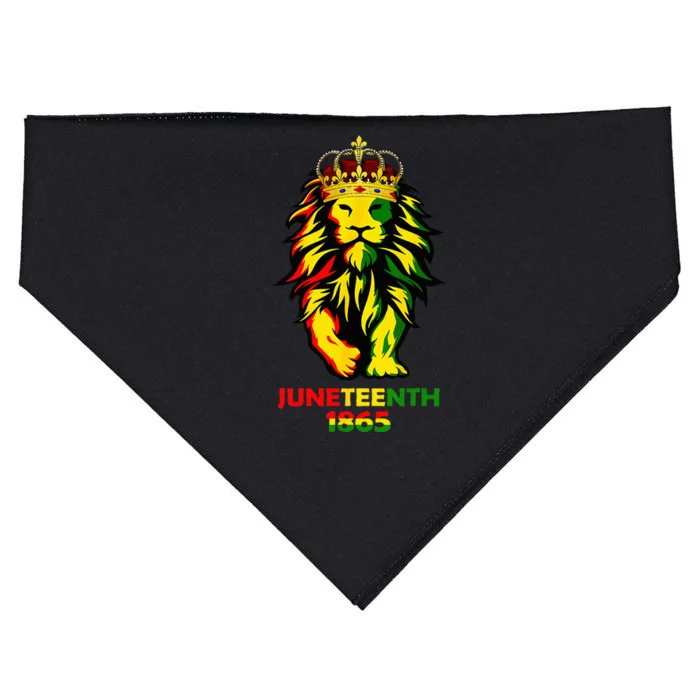 Juneteenth African American Black Lion 1865 King Gifts USA-Made Doggie Bandana