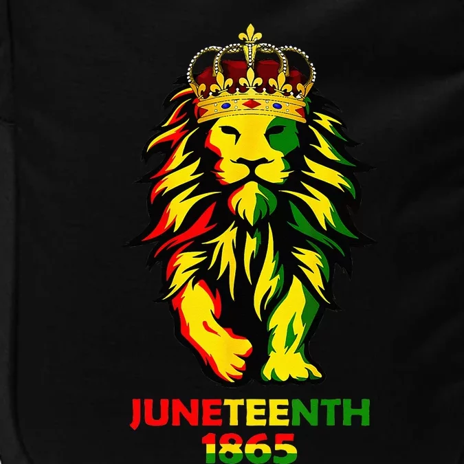 Juneteenth African American Black Lion 1865 King Gifts Impact Tech Backpack