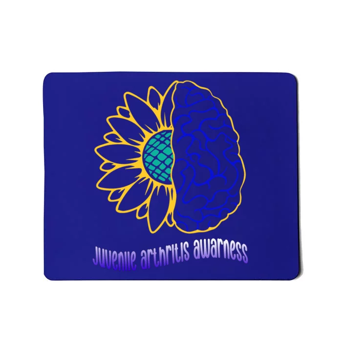 Juvenile Arthritis Awareness Month Sunflower Blue Ribbon Gift Mousepad