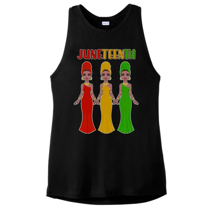 Juneteen African American Black Women Ladies Tri-Blend Wicking Tank