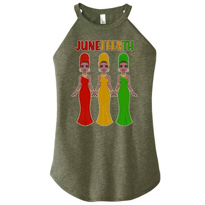 Juneteen African American Black Women Women’s Perfect Tri Rocker Tank