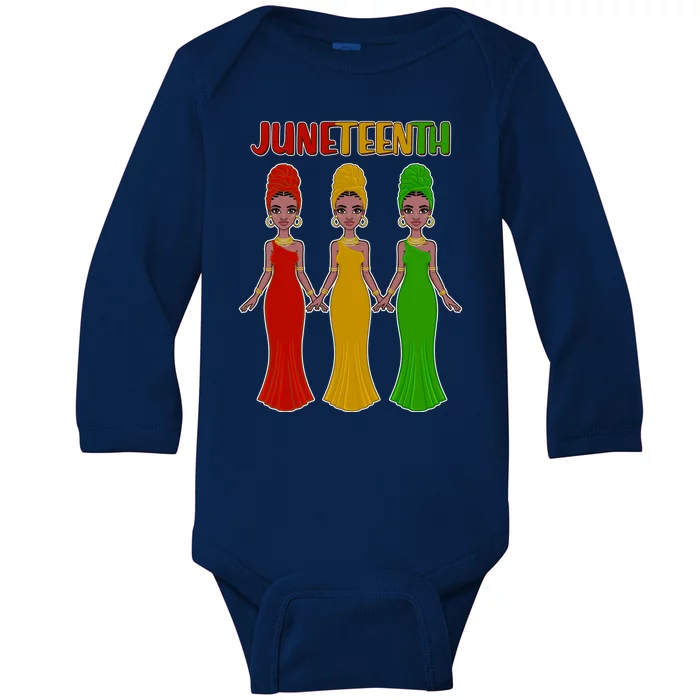 Juneteen African American Black Women Baby Long Sleeve Bodysuit