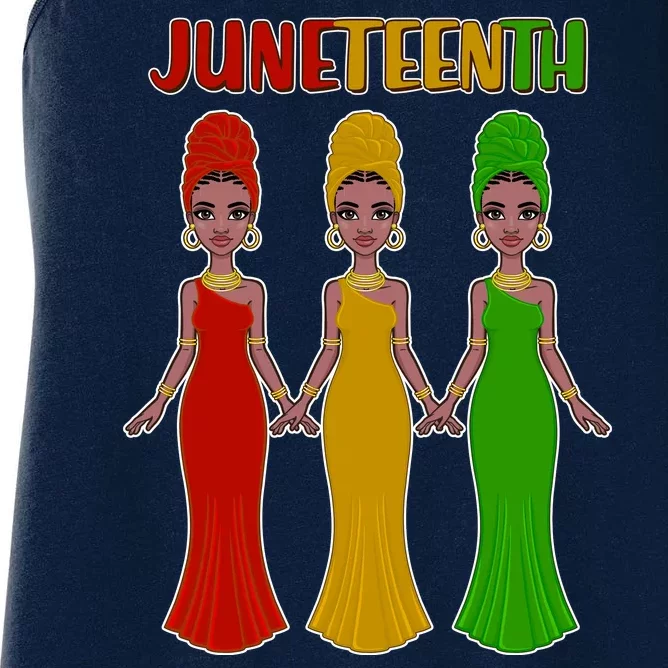 Juneteen African American Black Women Women's Racerback Tank