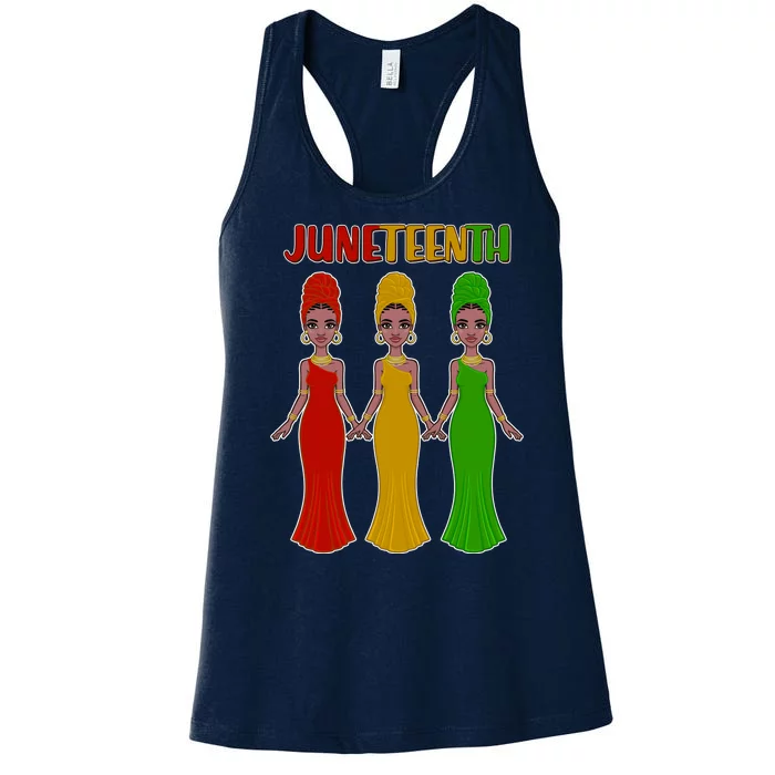 Juneteen African American Black Women Women's Racerback Tank