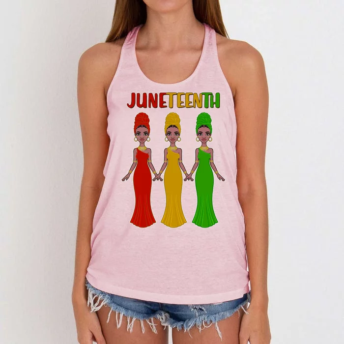 Juneteen African American Black Women Women's Knotted Racerback Tank