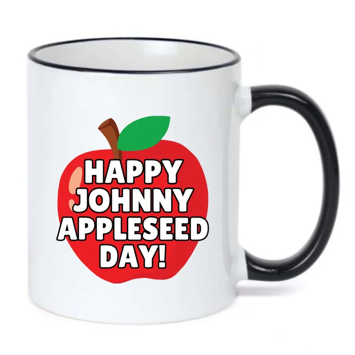 Johnny Appleseed Apple Day Sept 26 Orchard Nursery Black Color Changing Mug