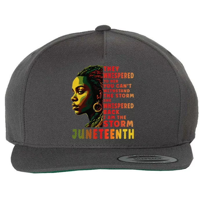 Juneteenth Afro American Black Women Black History Wool Snapback Cap