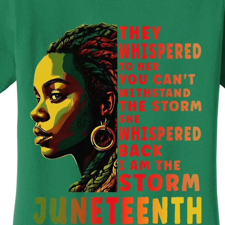 Juneteenth Afro American Black Women Black History Women's T-Shirt