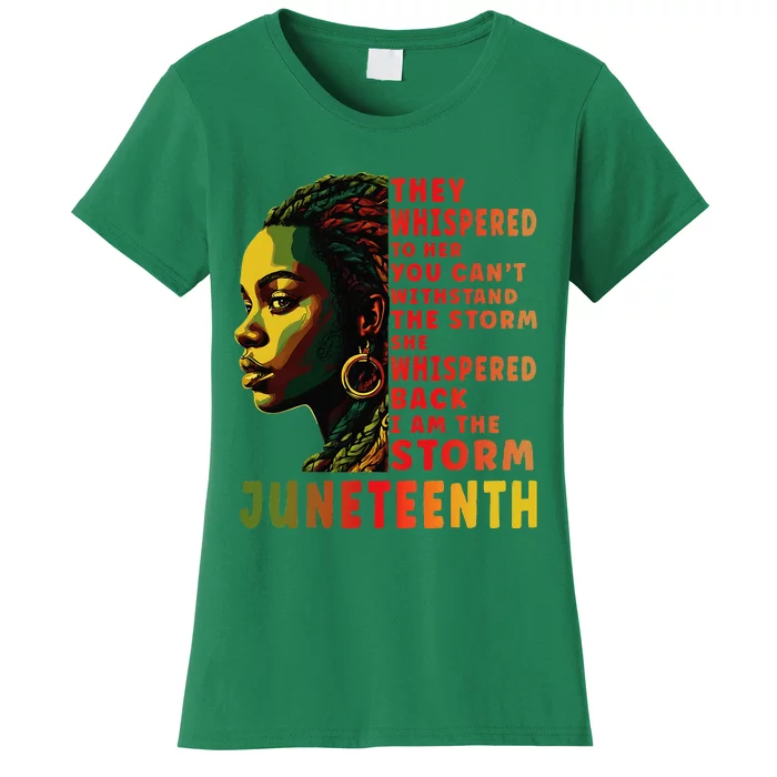 Juneteenth Afro American Black Women Black History Women's T-Shirt