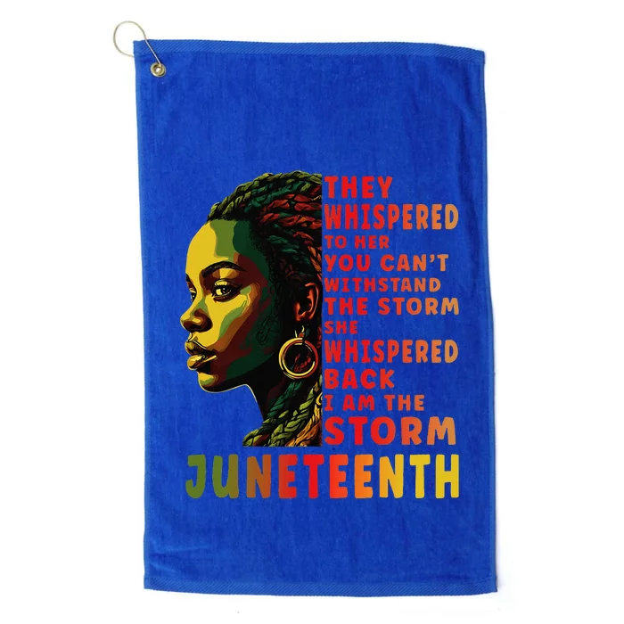 Juneteenth Afro American Black Women Black History Platinum Collection Golf Towel