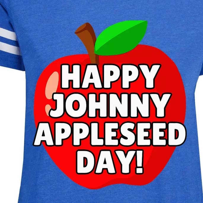 Johnny Appleseed Apple Day Enza Ladies Jersey Football T-Shirt