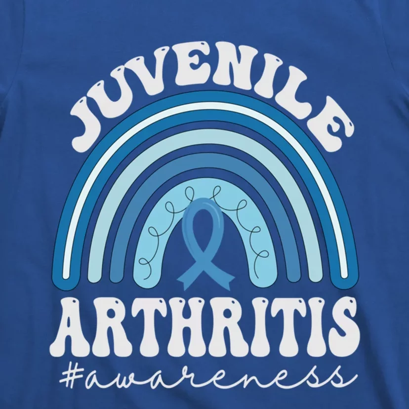 Juvenile Arthritis Awareness Month Blue Rainbow Ribbon Gift T-Shirt