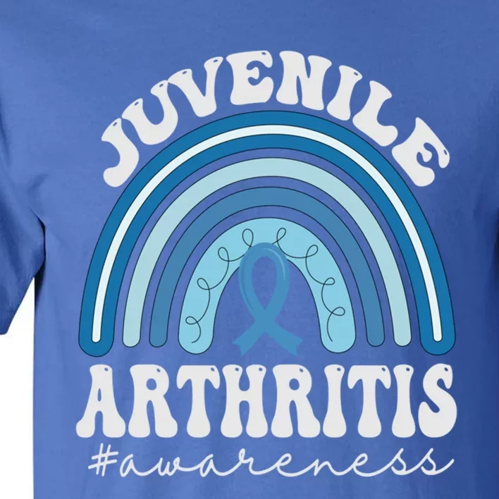 Juvenile Arthritis Awareness Month Blue Rainbow Ribbon Gift Tall T-Shirt