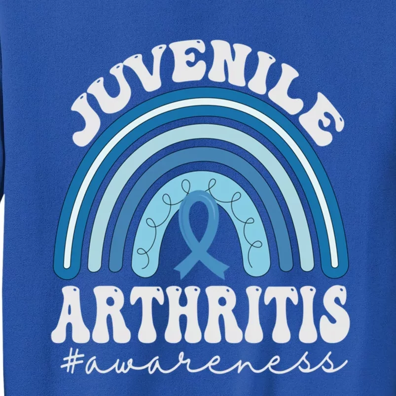 Juvenile Arthritis Awareness Month Blue Rainbow Ribbon Gift Tall Sweatshirt