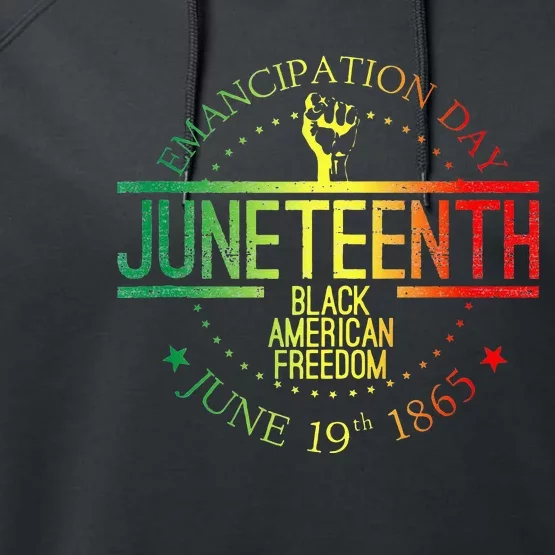 Juneteenth African American Freedom Black History June 19 Performance Fleece Hoodie