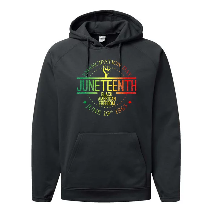 Juneteenth African American Freedom Black History June 19 Performance Fleece Hoodie