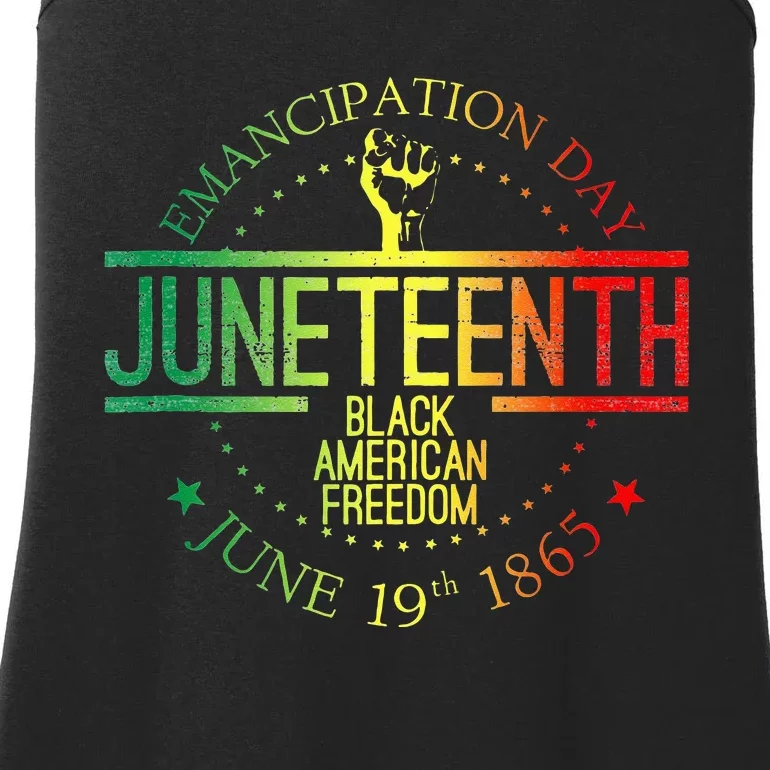 Juneteenth African American Freedom Black History June 19 Ladies Essential Tank