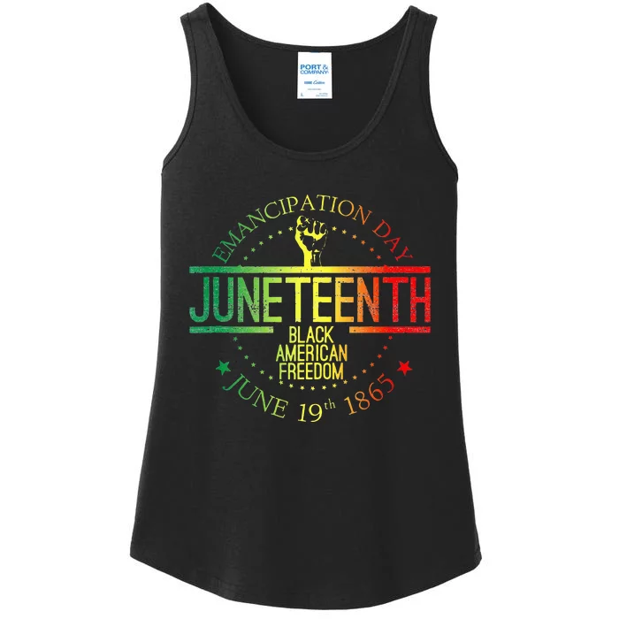 Juneteenth African American Freedom Black History June 19 Ladies Essential Tank