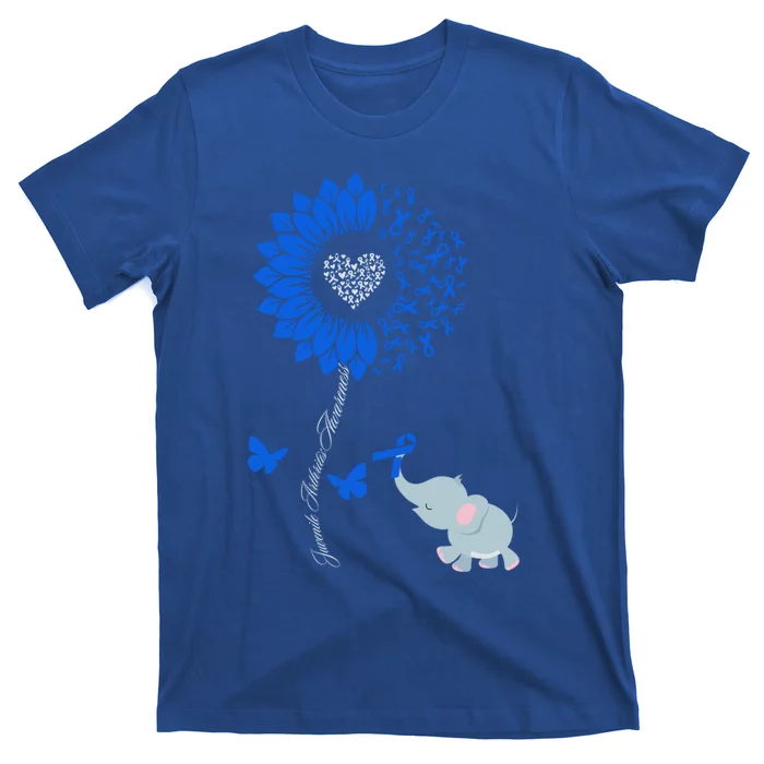 Juvenile Arthritis Awareness Sunflower Elephant Butterfly Gift T-Shirt