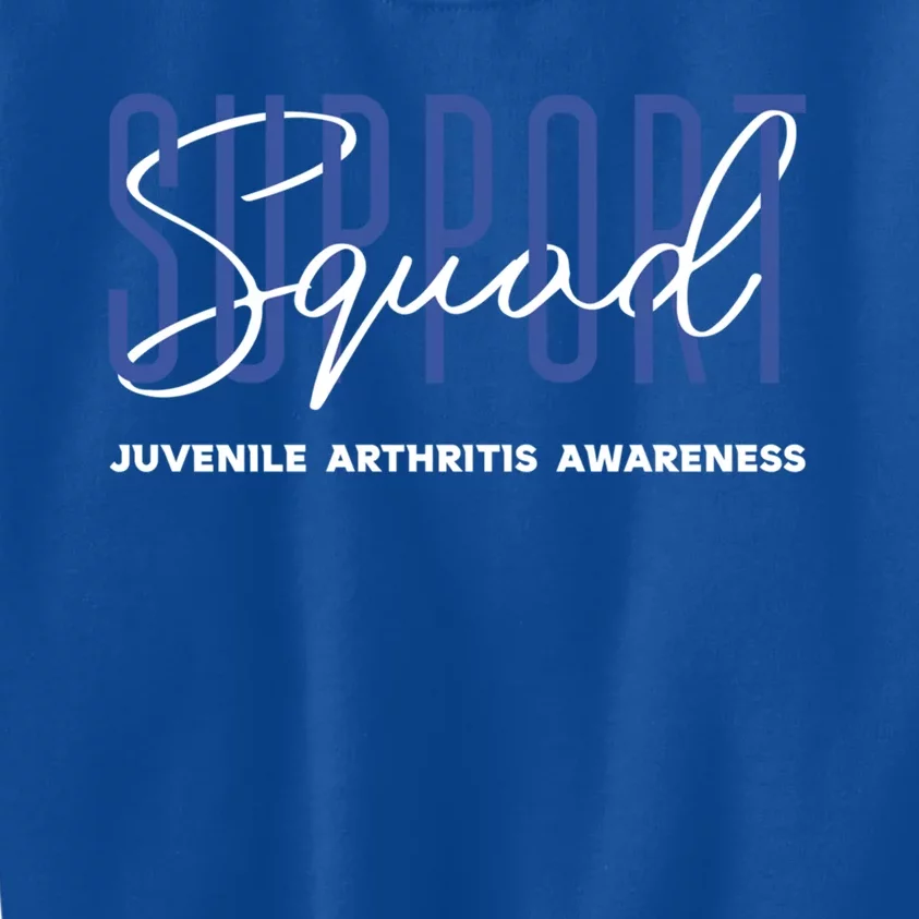 Juvenile Arthritis Awareness Support Squad Blue Ribbon Meaningful Gift Kids Sweatshirt