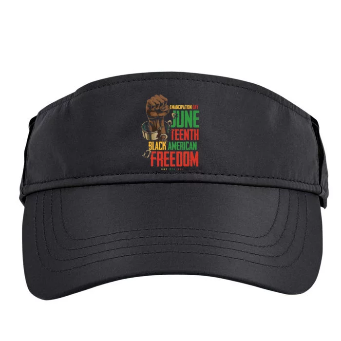 Juneteenth African American Freedom Black Pride Juneteenth Adult Drive Performance Visor