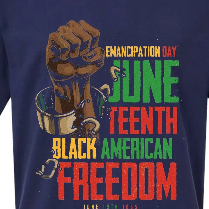 Juneteenth African American Freedom Black Pride Juneteenth Sueded Cloud Jersey T-Shirt